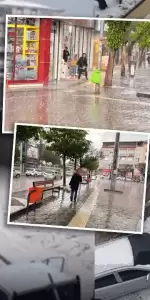 Ankara'da Ceviz Büyüklüğünde Dolu ve Sağanak Yağış Hayatı Felç Etti