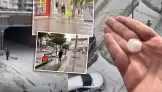 Ankara'da Ceviz Büyüklüğünde Dolu ve Sağanak Yağış Hayatı Felç Etti