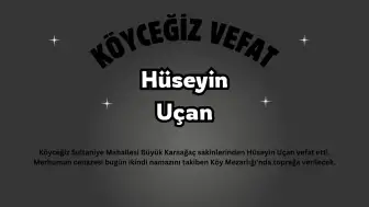 Köyceğiz Sultaniye Büyük Karaağaç'tan Hüseyin Uçan Vefat Etti: Cenaze İkindiye