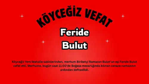 Köyceğiz’de Üzücü Kayıp: Biriketçi Ramazan Bulut'un Eşi Feride Bulut Vefat Etti